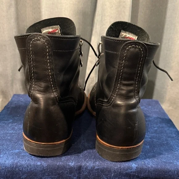 Men’s Red Wing Black Leather Boots size 10.5 - Picture 4 of 6